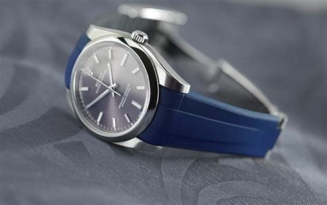 rolex oyster perpetual blue strap|Rolex Oyster Perpetual replacement band.